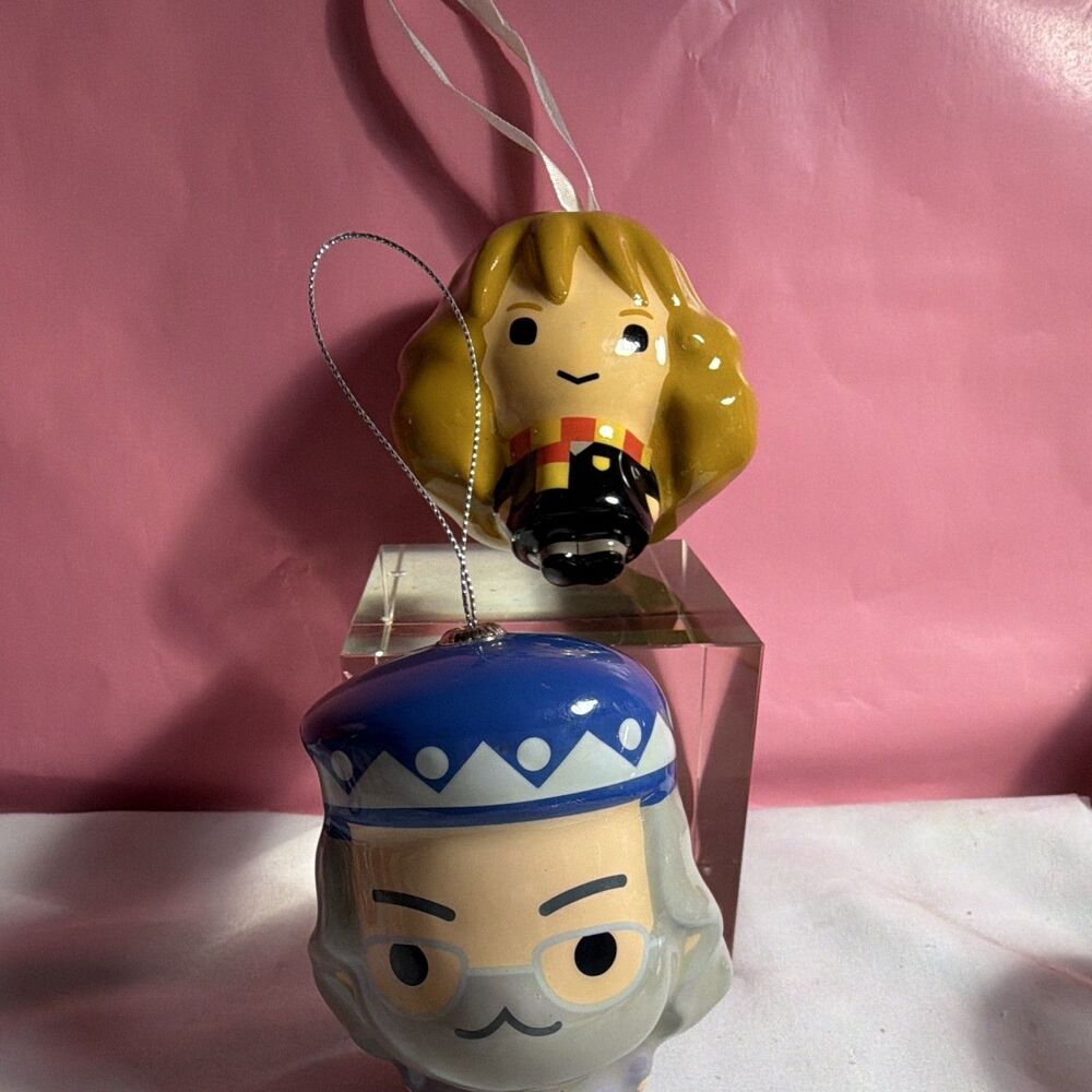 Harry Potter Hermione Granger & Dumbledore Hanging Ornaments Set of 2